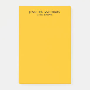 Yellow Orange Professional Modern Plain Minimalist Post-it Notes