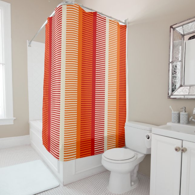 Yellow Orange Red Striped Pattern (In Situ)