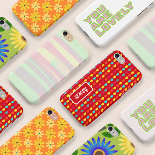 Yellow Orange Retro 70s Daisies iPhone 11 Pro Case