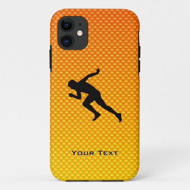 Yellow Orange Running Case-Mate iPhone Case (Back)