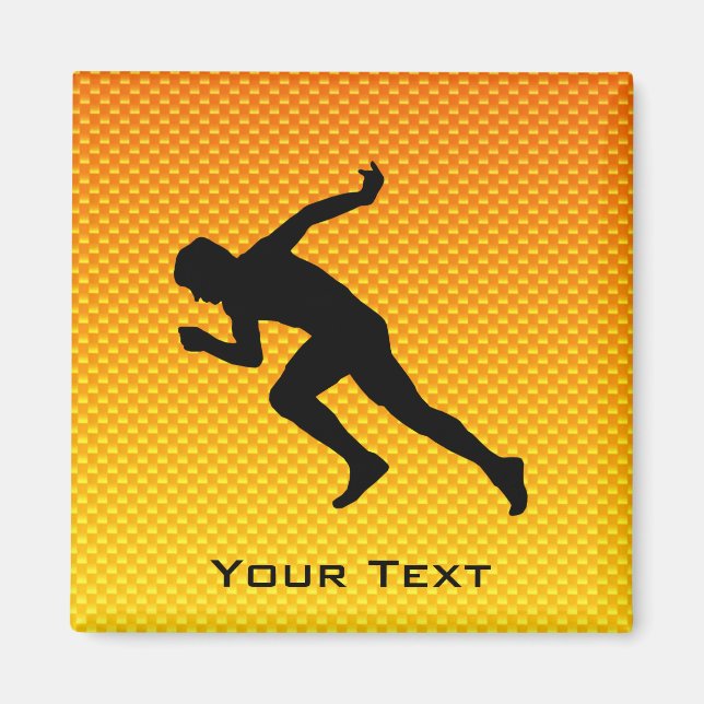 Yellow Orange Running Magnet (Front)