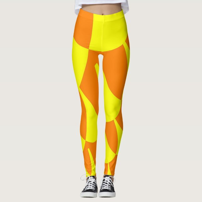 Yellow Orange Scales Leggings (Front)