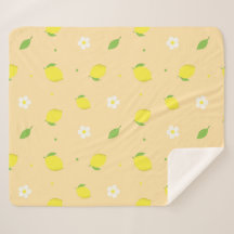 Yellow Orange Seamless Pattern with White Flowers 