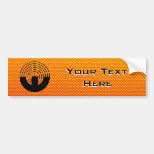 Yellow Orange Sport Shooting Bumper Sticker