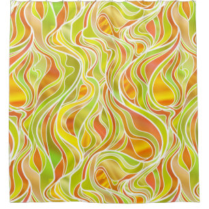 Yellow Orange Stained Glass Abstract