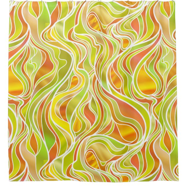 Yellow Orange Stained Glass Abstract (Front)