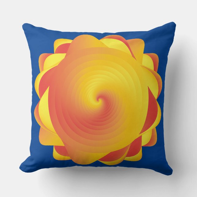 yellow orange throw pillow (Front)