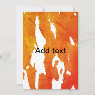 Yellow orange watercolor add text abstract paintin invitation