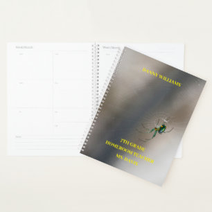  Yellow Orb Weaver Spider School Classroom  Planner