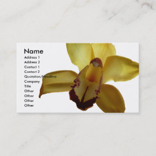 yellow orchid business card
