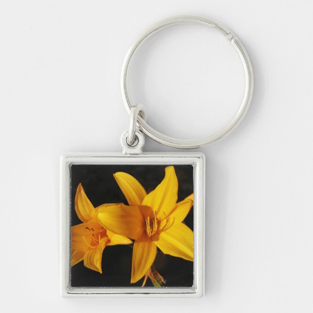 Yellow Orchid Keychain (Front)