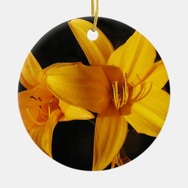Yellow Orchid Ornament (Front)