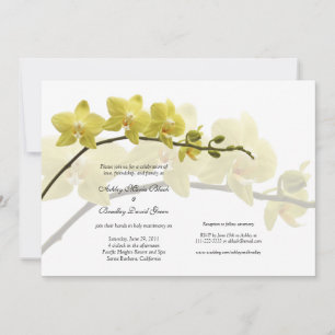 Yellow Orchids Customizable Wedding Invitation