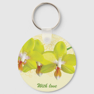 Yellow Orchids Keychain
