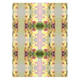 Yellow Orchids Pattern Tablecloth