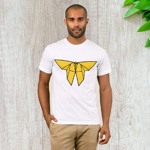 Yellow Origami Butterfly Mens T-Shirt