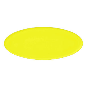 Yellow Oval Name Tag