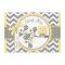 Yellow Owl Chevron Print Thank You Card