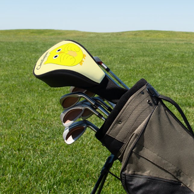 Yellow Owl Design Golf Head Cover (In Situ)