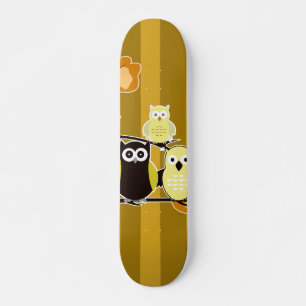 Yellow Owls  Skateboard