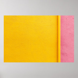 Yellow painted wall poster
