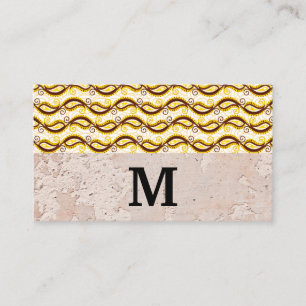 Yellow Paisley Pattern   Texture Wall Business Card