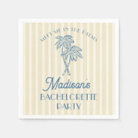 Yellow Palm Spring Pastel Beach Bachelorette Party