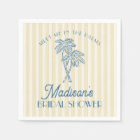 Yellow Palm Spring Pastel Beach Bridal Shower