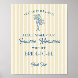 Yellow Palm Springs Favourite Memories with Bride Poster