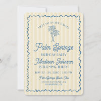 Yellow Palm Springs Pastel Beach Birthday Party
