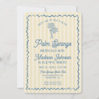 Yellow Palm Springs Pastel Beach Birthday Party