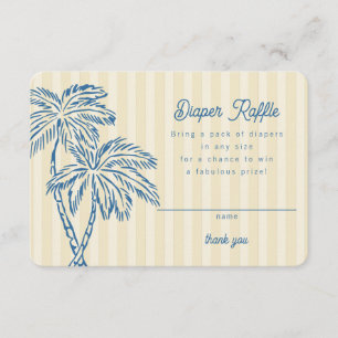 Yellow Palm Springs Pastel Diaper Raffle Insert