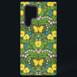Yellow pansies, birds and butterflies samsung galaxy case<br><div class="desc">Hand-painted garden wallpaper with pansies,  lilies,  bleeding hearts flowers,  leaves,  birds and butterflies. seamless pattern</div>