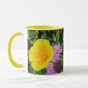 yellow pansies flowers mug