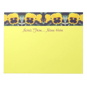 Yellow Pansies Notepad