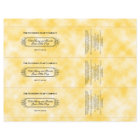 Yellow Parchment Paper Style Soap Band / Label