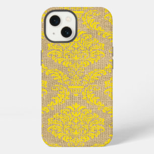 Yellow Parisian Moods Damask iPhone 13 Case