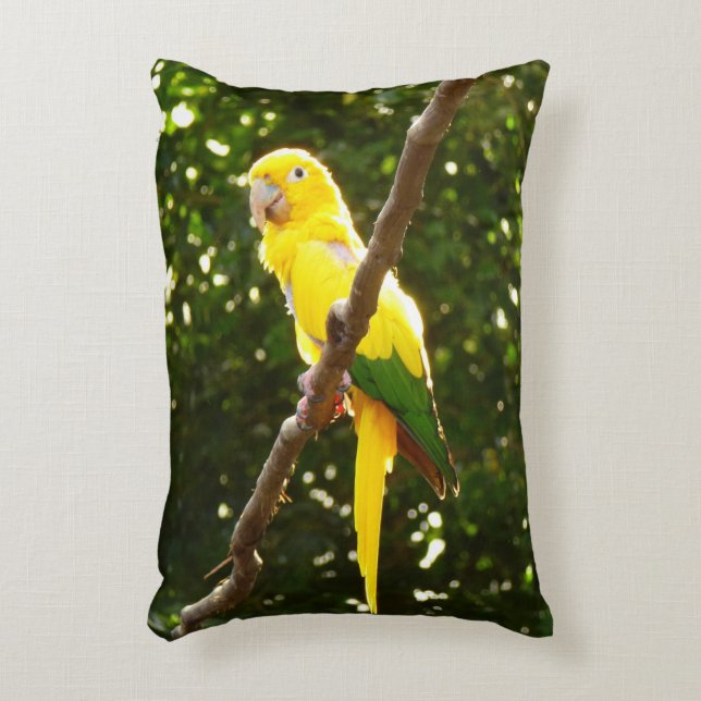 Yellow Parrot Accent Pillow (Front(Vertical))
