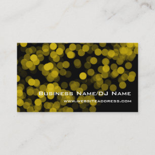 Yellow Party Lights (Music or DJ) Business Cards