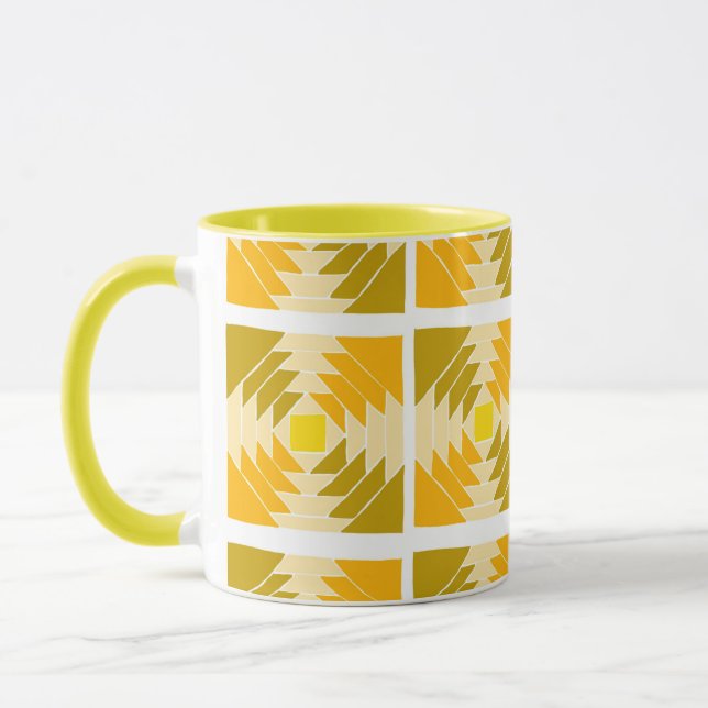 Yellow pattern mug (Left)