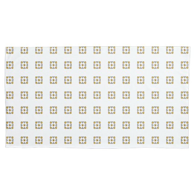 Yellow Pattern Pillowcase (Front-Left)