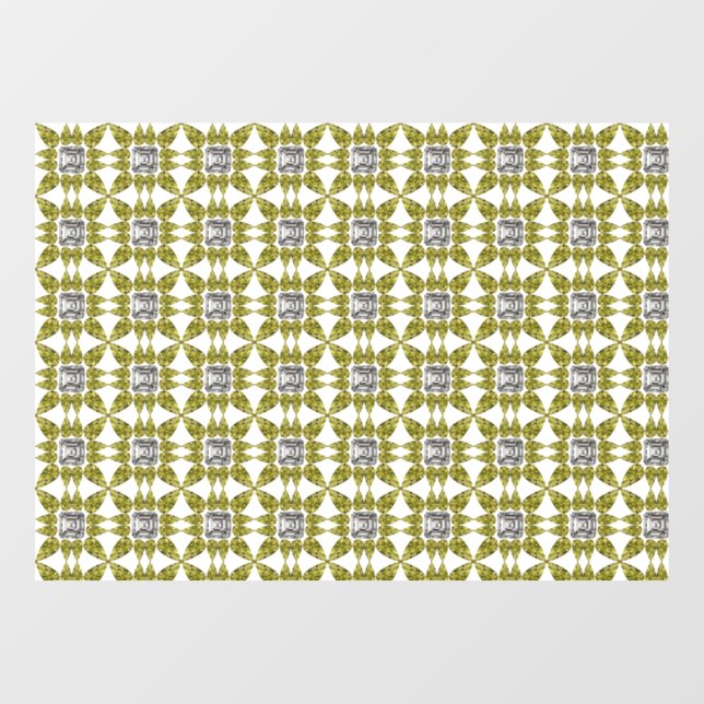 Yellow Pattern Window Cling (Sheet)
