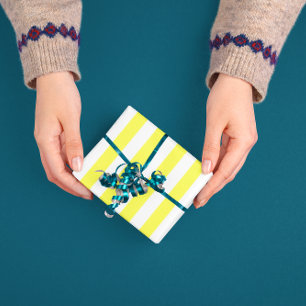 Yellow Patterned Wrapping Paper Sheet