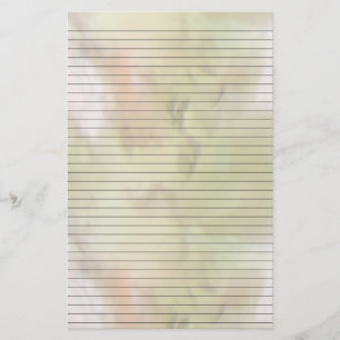 Yellow Peach Swirl Stationery w/ Optional Lines