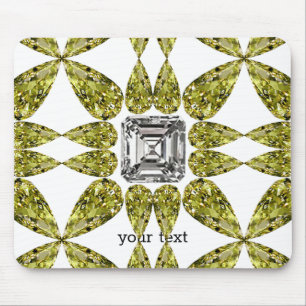 Yellow Pear Diamond Mouse Pad