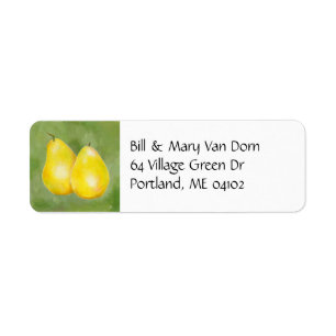Yellow Pears address label