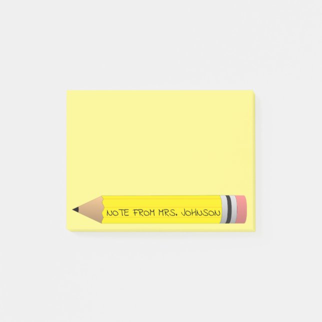 Yellow Pencil Post-it Notes (Front)