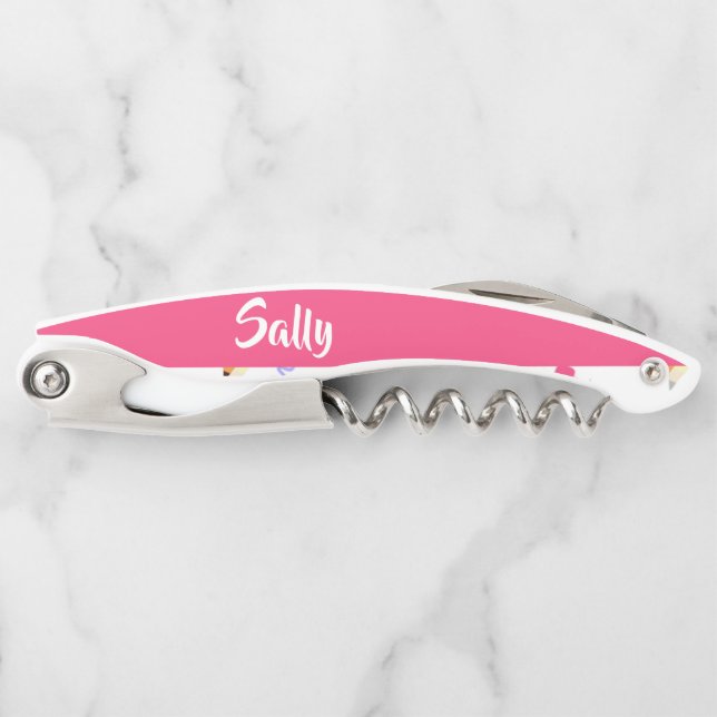 Yellow pencils and scrabbles on white corkscrew (Front)