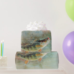 Yellow Perch by S.A. Kilbourne, Vintage Fish Wrapping Paper