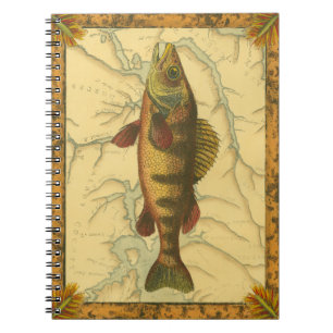 Yellow Perch on Map Notebook